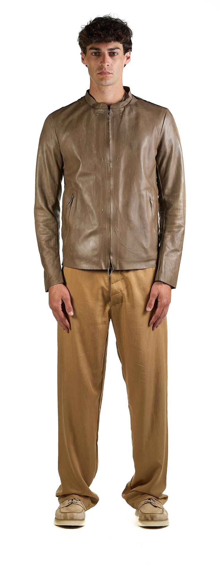 DANIELE BASTA LEATHER AND SILVER JACKET